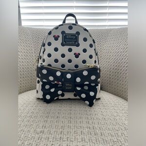 Limited edition Loungefly Minnie Mouse polka dot backpack